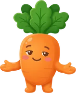 Die Carrotly-Karotte breitet einladend die Arme aus